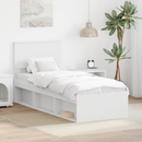 vidaXL Ágykeret fejtámlával Fehér 75 x 190 cm Tömör fenyőfa
