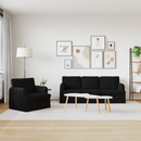 vidaXL Kanapé Szett 2 pcs Fekete 201 x 80 x 85 cm szövet