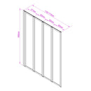 Tribeca 110x140 cm kádparaván fekete