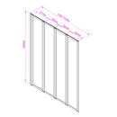 Tribeca 110x140 cm kádparaván króm