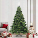vidaXL Mű karácsonyfa 300 LED-del állvánnyal Zöld 210 cm PE és PVC