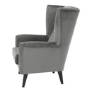 Fotel-füles, világosszürke/fekete, RODEZA