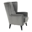 Fotel-füles, világosszürke/fekete, RODEZA