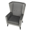 Fotel-füles, világosszürke/fekete, RODEZA