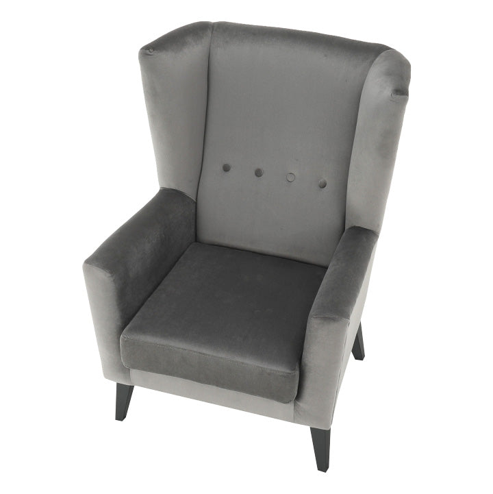 Fotel-füles, világosszürke/fekete, RODEZA