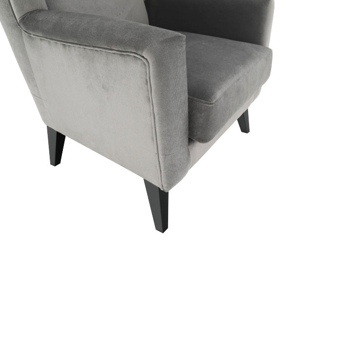 Fotel-füles, világosszürke/fekete, RODEZA