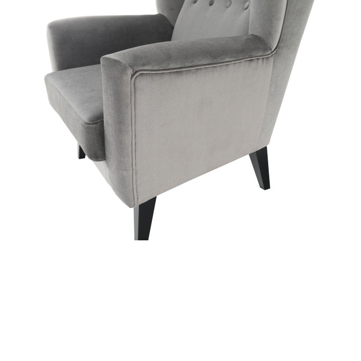 Fotel-füles, világosszürke/fekete, RODEZA