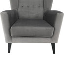 Fotel-füles, világosszürke/fekete, RODEZA