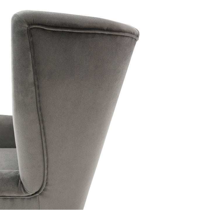 Fotel-füles, világosszürke/fekete, RODEZA