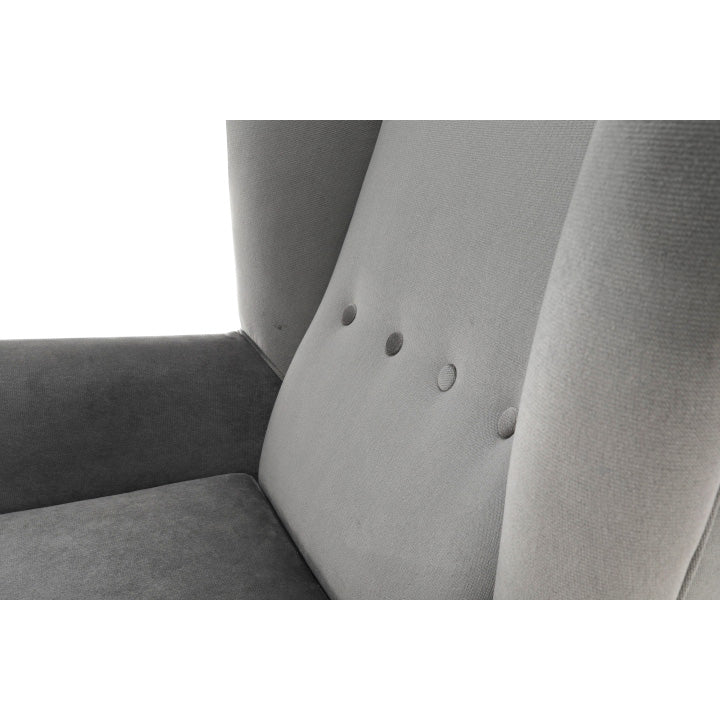 Fotel-füles, világosszürke/fekete, RODEZA