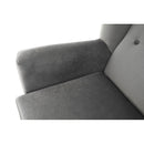 Fotel-füles, világosszürke/fekete, RODEZA