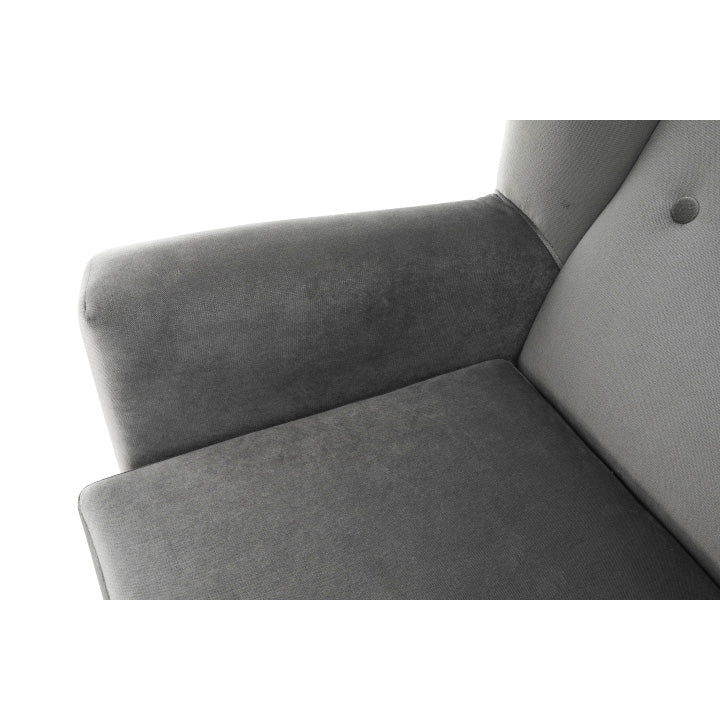 Fotel-füles, világosszürke/fekete, RODEZA