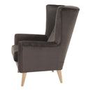 Fotel-füles, taupe-szürke-barna/bükk, RODEZA