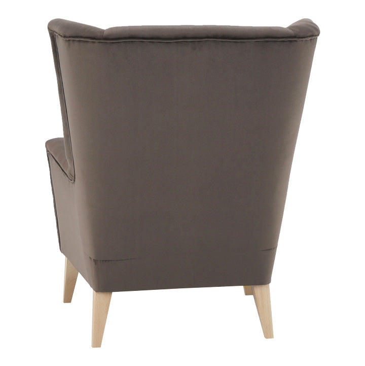 Fotel-füles, taupe-szürke-barna/bükk, RODEZA