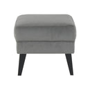 Puff, világosszürke/fekete, RODEZA