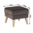 Puff, taupe-szürke-barna/bükk, RODEZA