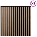 vidaXL Fali panelek 8 pcs Barna 60,5 x 60 cm