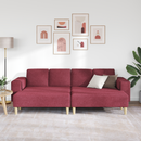 vidaXL Nappali Kanapé 3 pcs Bordó 250 x 188 x 76 cm Poliészter