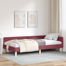 vidaXL Sarokágy keret Bordó 80 x 200 cm szövet