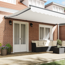 vidaXL Napernyő keret Fehér 500 × 300 cm Poliészter PU bevonattal