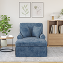 vidaXL Fotel Loungba Szoknyával párnával Kék 157 x 91 x 91 cm ARES