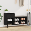 vidaXL Cipőszekrény fiókkal Musta tammi 102 x 36 x 60 cm Faanyag
