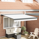 vidaXL Behúzható napellenző Fehér 300 x 250 cm Vászon és Alumínium
