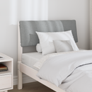 vidaXL Kárpitozott fejtámla Világosszürke 80 cm Tömör fenyőfa