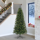 vidaXL Mű karácsonyfa 300 LED-del állvánnyal Zöld 240 cm PE és PVC