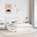 vidaXL Tárolós Ágy fejtámlával fiókkal Fehér 160 x 200 cm Faanyag