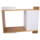 Könyvespolc, tűnyalábos fenyő/fehér, ERDEM NEW TYP 1