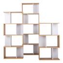 Könyvespolc, tűnyalábos fenyő/fehér, ERDEM NEW TYP 3