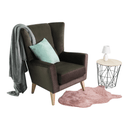 Fotel-füles, taupe-szürke-barna/bükk, RODEZA