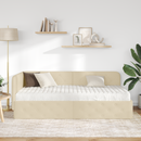 vidaXL Sarokágy keret Krém 90 x 190 cm szövet
