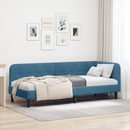 vidaXL Sarokágy keret Kék 80 x 200 cm Bársony