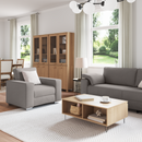 vidaXL Kanapé 3 pcs Tópszínű 219 x 80 x 82 cm Lábbal kevert anyag