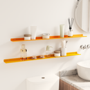 vidaXL Lebegő polc 2 pcs Mustár sárga 100 x 9 x 2,5 cm Acél
