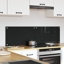 vidaXL Konyhai hátfal 2 pcs Fekete 70 x 40 cm edzett üveg