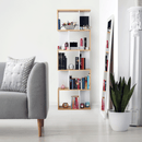 Könyvespolc, tűnyalábos fenyő/fehér, ERDEM NEW TYP 3