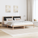 vidaXL Ágykeret fejtámlával Fekete 180 x 200 cm Tömör fenyőfa