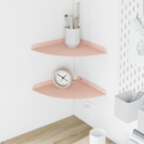 vidaXL Lebegő polc polcokkal tárolóval 2 pcs Rózsaszín 24 x 24 x 2 cm