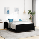 vidaXL Boxrugós ágy matracmal Fekete 140 x 190 cm szövet