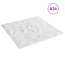 vidaXL Fali panelek 24 pcs Fehér 50 x 50 cm XPS Hab