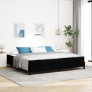 vidaXL Boxrugós ágy matracmal Fekete 200 x 200 cm szövet