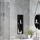 vidaXL Zuhany Niche Fekete 60 x 20 x 9,5 cm Rozsdamentes acél