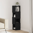 vidaXL Sarokszekrény Fekete tölgy 25,5x25x102cm Faanyag