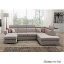 Luxus kivitelű ülőgarnitúra, bézs/téglavörös, jobbos, MARIETA U