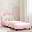 vidaXL Gyerekágy kerettel Rózsaszín 90 x 190 cm PU