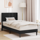 vidaXL Ágykeret fejtámlával Fekete 100 x 200 cm Bársony