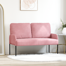 vidaXL Kanapék párnával 110cm Rózsaszín Furnér